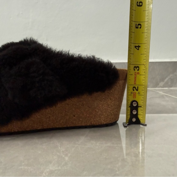 Women’s Birkenstock Papillio Fanny Teddy Shearling Mule Wedge Clog US 9 EU 40 - Picture 15 of 16